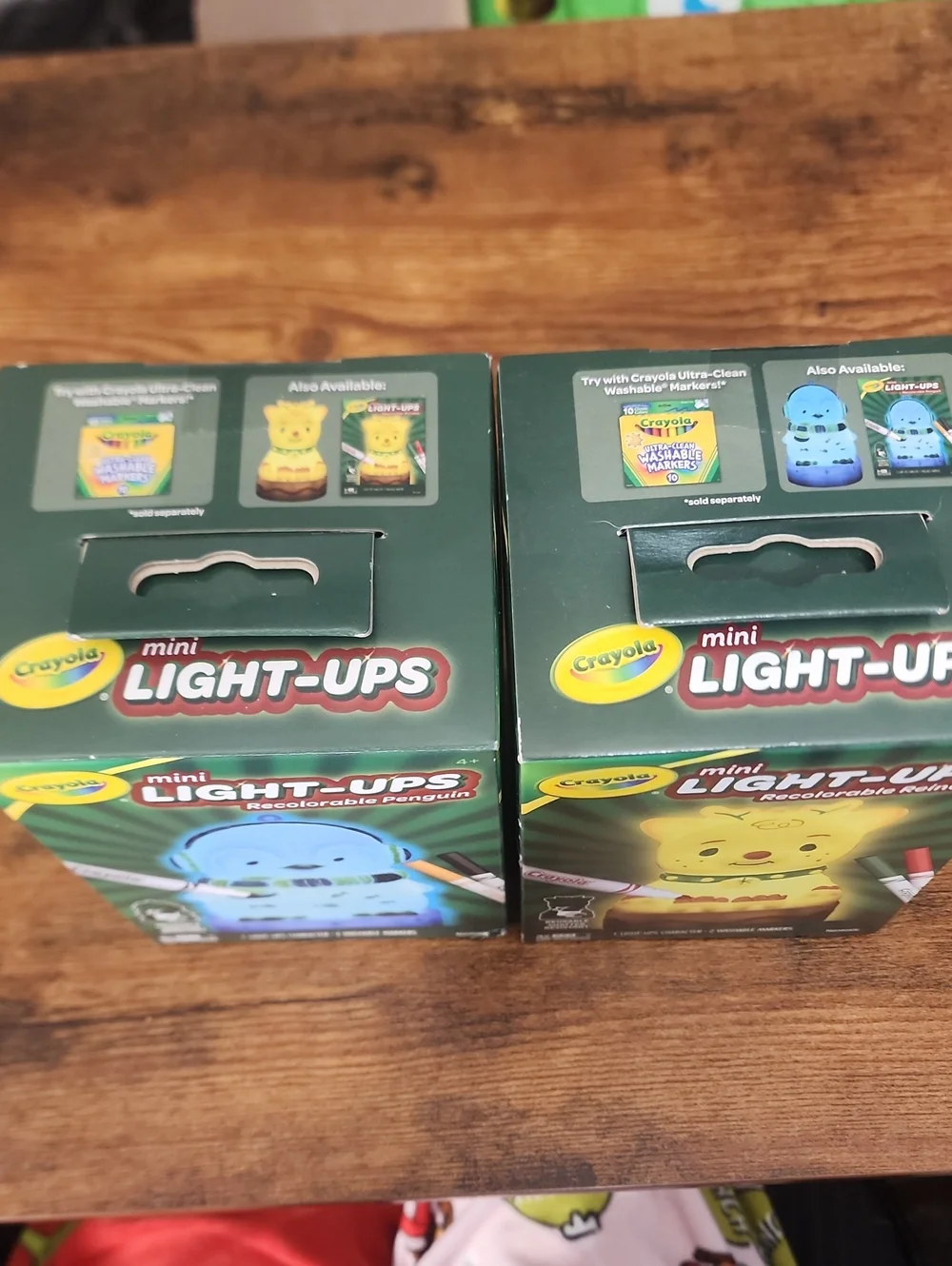 Crayola Mini Light-Ups Recolorable Penguin (Blue) & Reindeer (Yellow) Set FP $40